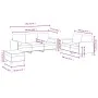 Set of sofas with cushions 3 pieces cream velvet by , Sofas - Ref: Foro24-3202052, Price: 623,39 €, Discount: %