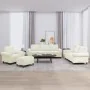 Set of sofas with cushions 4 pieces cream velvet by , Sofas - Ref: Foro24-3202188, Price: 757,21 €, Discount: %