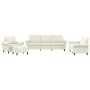 Set of sofas with cushions 4 pieces cream velvet by , Sofas - Ref: Foro24-3202188, Price: 757,21 €, Discount: %