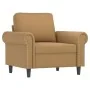 Sofagarnitur mit 4-teiligen Kissen brauner Samt von , Sofas - Ref: Foro24-3202207, Preis: 835,55 €, Rabatt: %