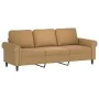 Set of sofas with 4 piece cushions brown velvet by , Sofas - Ref: Foro24-3202207, Price: 836,98 €, Discount: %
