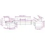 Sofagarnitur mit 4-teiligen Kissen brauner Samt von , Sofas - Ref: Foro24-3202207, Preis: 835,55 €, Rabatt: %