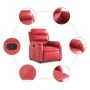 Red synthetic leather recliner by , Armchairs - Ref: Foro24-373491, Price: 198,48 €, Discount: %