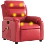 Red synthetic leather reclining massage chair by , Armchairs - Ref: Foro24-373498, Price: 241,61 €, Discount: %