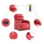 Red synthetic leather reclining massage chair by , Armchairs - Ref: Foro24-373498, Price: 241,61 €, Discount: %
