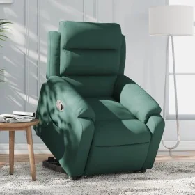 Sillón reclinable elevable terciopelo verde oscuro de , Sillones - Ref: Foro24-3205094, Precio: 296,63 €, Descuento: %