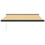 Einziehbare Markise aus Aluminium und weißem und gelbem Stoff 3x2,5 m von , Markisen - Ref: Foro24-3154606, Preis: 546,53 €, ...