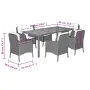 7 pcs garden dining set and cushions synthetic rattan black by , Garden sets - Ref: Foro24-3211864, Price: 732,03 €, Discount: %