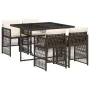 5-piece garden dining set and cushions synthetic rattan brown by , Garden sets - Ref: Foro24-3210897, Price: 311,43 €, Discou...