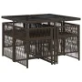 5-piece garden dining set and cushions synthetic rattan brown by , Garden sets - Ref: Foro24-3210897, Price: 311,43 €, Discou...