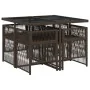 Set comedor de jardín 5 piezas y cojines ratán sintético marrón de , Conjuntos de jardín - Ref: Foro24-3210897, Precio: 312,0...
