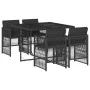 Set de muebles jardín 5 pzas con cojines ratán sintético negro de , Conjuntos de jardín - Ref: Foro24-3210895, Precio: 307,58...