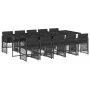 Set de comedor jardín 11 pzas con cojines ratán sintético negro de , Conjuntos de jardín - Ref: Foro24-3210931, Precio: 816,4...