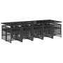 Set de comedor jardín 11 pzas con cojines ratán sintético negro de , Conjuntos de jardín - Ref: Foro24-3210931, Precio: 816,4...
