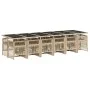 Garten-Esszimmergarnitur mit Kissen 13-teilig synthetisches Rattan beige von , Gartensets - Ref: Foro24-3210946, Preis: 968,8...