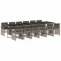 Garten-Esszimmergarnitur mit Kissen 13-teilig synthetisches Rattangrau von , Gartensets - Ref: Foro24-3210944, Preis: 974,76 ...