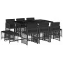 Set de comedor jardín 11 pzas con cojines ratán sintético negro by , Garden sets - Ref: Foro24-3210967, Price: 548,98 €, Disc...