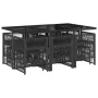Set de comedor jardín 11 pzas con cojines ratán sintético negro by , Garden sets - Ref: Foro24-3210967, Price: 548,98 €, Disc...