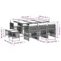 Set de comedor jardín 11 pzas con cojines ratán sintético negro by , Garden sets - Ref: Foro24-3210967, Price: 548,98 €, Disc...
