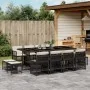 Set comedor de jardín con cojines 13 pzas ratán sintético negro by , Garden sets - Ref: Foro24-3210978, Price: 749,29 €, Disc...