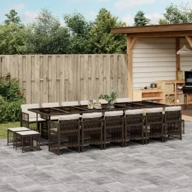 Set de muebles jardín 17 pzas y cojines ratán sintético marrón von , Gartensets - Ref: Foro24-3211005, Preis: 1,00 €, Rabatt: %