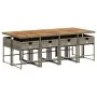 9-teiliges Garten-Esszimmer-Set und Kissen synthetisches Rattangrau von , Gartensets - Ref: Foro24-3211286, Preis: 659,21 €, ...