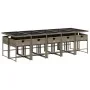 11 pcs garden dining set and cushions synthetic rattan gray by , Garden sets - Ref: Foro24-3211292, Price: 776,57 €, Discount: %