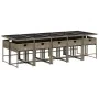 Set de comedor de jardín 11 pzas y cojines ratán sintético gris de , Conjuntos de jardín - Ref: Foro24-3211292, Precio: 776,4...