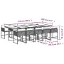 11 pcs garden dining set and cushions synthetic rattan gray by , Garden sets - Ref: Foro24-3211292, Price: 776,57 €, Discount: %