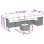 7-teilige Gartensofagarnitur mit braunen PE-Rattankissen von , Gartensets - Ref: Foro24-3217673, Preis: 454,32 €, Rabatt: %
