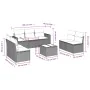 Set sofás de jardín 8 piezas y cojines ratán sintético marrón von , Modulare Sofas für den Außenbereich - Ref: Foro24-3251180...