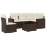 Set sofás de jardín 6 piezas y cojines ratán sintético marrón von , Modulare Sofas für den Außenbereich - Ref: Foro24-3251320...