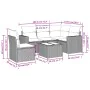 Set sofás de jardín 6 piezas y cojines ratán sintético marrón von , Modulare Sofas für den Außenbereich - Ref: Foro24-3251320...
