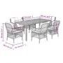 7 pcs garden dining set and cushions synthetic rattan black by , Garden sets - Ref: Foro24-3212046, Price: 746,23 €, Discount: %