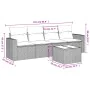 5-teiliges Garten-Esszimmerset und Kissen Kunstrattan braun von , Modulare Sofas für den Außenbereich - Ref: Foro24-3251030, ...