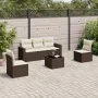 Set sofás de jardín 6 piezas y cojines ratán sintético marrón von , Modulare Sofas für den Außenbereich - Ref: Foro24-3251140...