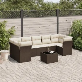 Set mit 8 Gartensofas und Kissen Kunstrattan braun von , Gartensets - Ref: Foro24-3249132, Preis: 523,64 €, Rabatt: %