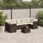 Set of 8 garden sofas and cushions synthetic rattan brown by , Garden sets - Ref: Foro24-3249132, Price: 523,64 €, Discount: %