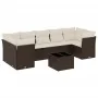 Set of 8 garden sofas and cushions synthetic rattan brown by , Garden sets - Ref: Foro24-3249132, Price: 523,64 €, Discount: %