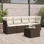 5-piece garden dining set and cushions synthetic rattan brown by , Garden sets - Ref: Foro24-3249082, Price: 318,88 €, Discou...