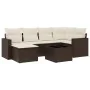 7-piece garden sofa set with brown PE rattan cushions by , Modular outdoor sofas - Ref: Foro24-3251610, Price: 466,14 €, Disc...