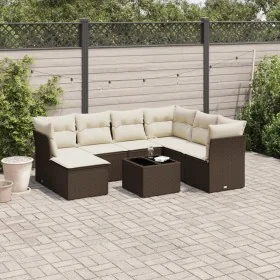 Set sofás de jardín 8 piezas y cojines ratán sintético marrón by , Garden sets - Ref: Foro24-3249842, Price: 490,79 €, Discou...