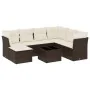 Set sofás de jardín 8 piezas y cojines ratán sintético marrón von , Gartensets - Ref: Foro24-3249842, Preis: 490,79 €, Rabatt: %