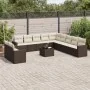 Set de sofás de jardín y cojines 12 pzas ratán sintético marrón von , Modulare Sofas für den Außenbereich - Ref: Foro24-32515...