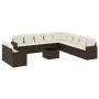 Set de sofás de jardín y cojines 12 pzas ratán sintético marrón von , Modulare Sofas für den Außenbereich - Ref: Foro24-32515...