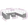 Set de sofás de jardín y cojines 12 pzas ratán sintético marrón von , Modulare Sofas für den Außenbereich - Ref: Foro24-32515...