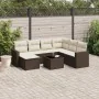 Set of 8 garden sofas and cushions synthetic rattan brown by , Modular outdoor sofas - Ref: Foro24-3251650, Price: 495,35 €, ...
