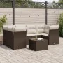 7-teilige Gartensofagarnitur mit braunen PE-Rattankissen von , Gartensets - Ref: Foro24-3217273, Preis: 475,53 €, Rabatt: %