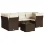 7-piece garden sofa set with brown PE rattan cushions by , Garden sets - Ref: Foro24-3217273, Price: 475,22 €, Discount: %