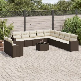 Set Gartensofas und -kissen 12 Stück synthetisches Rattan braun von , Gartensets - Ref: Foro24-3219193, Preis: 835,67 €, Raba...